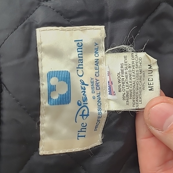 DISNEY Mickey Mouse Club Embroidered Wool Leather Medium  Varsity Jacket GRAIL - Picture 10 of 12